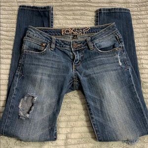 Fox Distressed Skinny Jeans